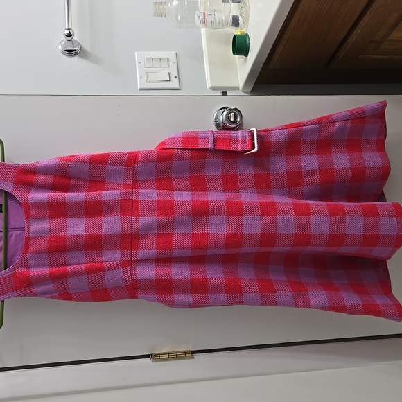 Ann Taylor Pink Purple Plaid Belted Midi Checkered Sleeveless Dress Sz Pepite 0 - Picture 14 of 14